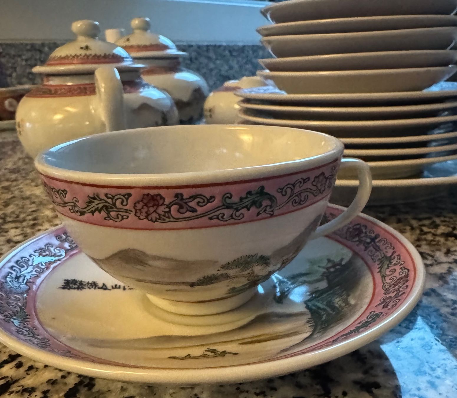 Set di piatti: Altes chinesisches Tee-Set – Nuovo (secondo la descrizione) da Sutz venduto da Stampfli2 6