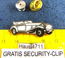 MERCEDES 500K ROADSTER CABRIO 1934 PIN ENAMEL M.SECURITYCLIP
