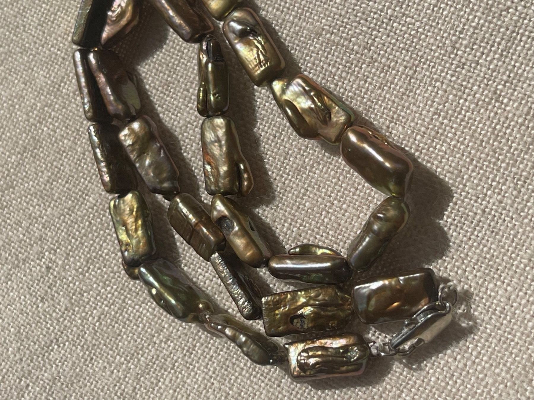 Perle (finte): Perlen Kette Farbe Olive-Kupfer – Nuovo (secondo la descrizione) da Brütten venduto da Rod816 4