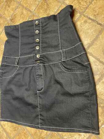 Jeans Gonna con corsetto-tg 38-40-👌feste👌vacanze