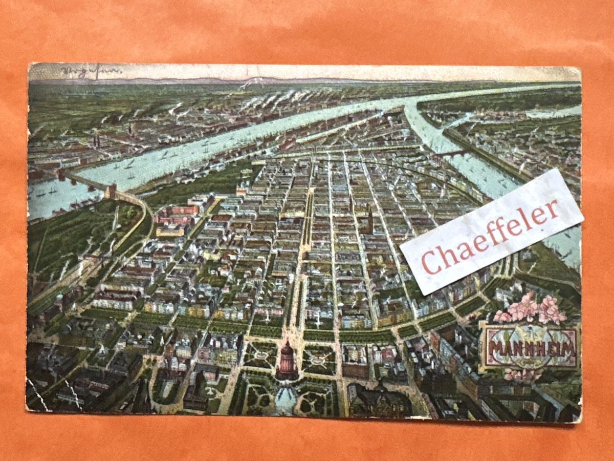 Cartoline postali: 1915 Mannheim 1915 – Usato da Zürich venduto da Chaeffeler