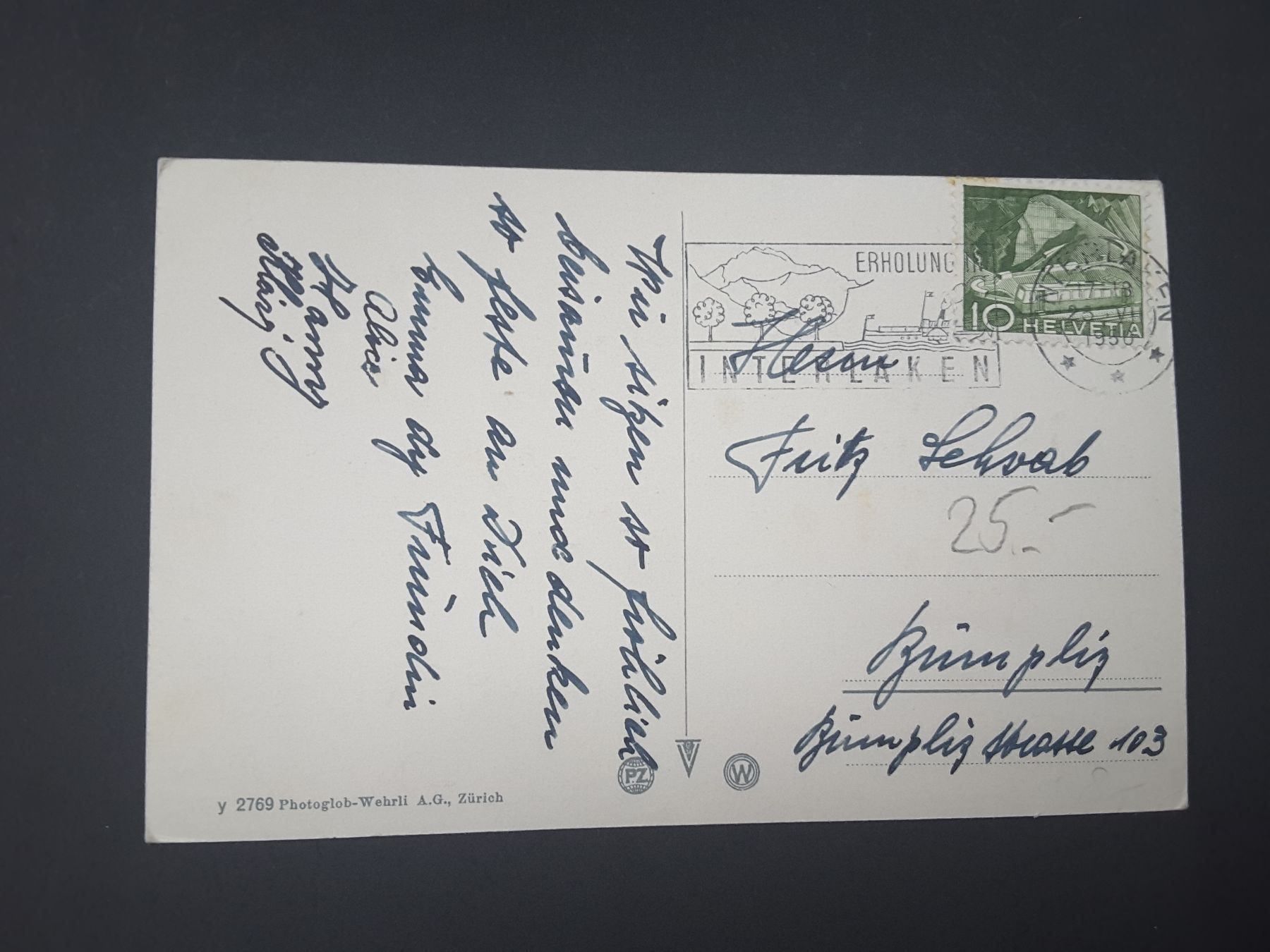 Ansichtskarten: AK BE , Bären , Tracht , 1950 – Gebraucht aus Reichenburg von Pipo-67 1