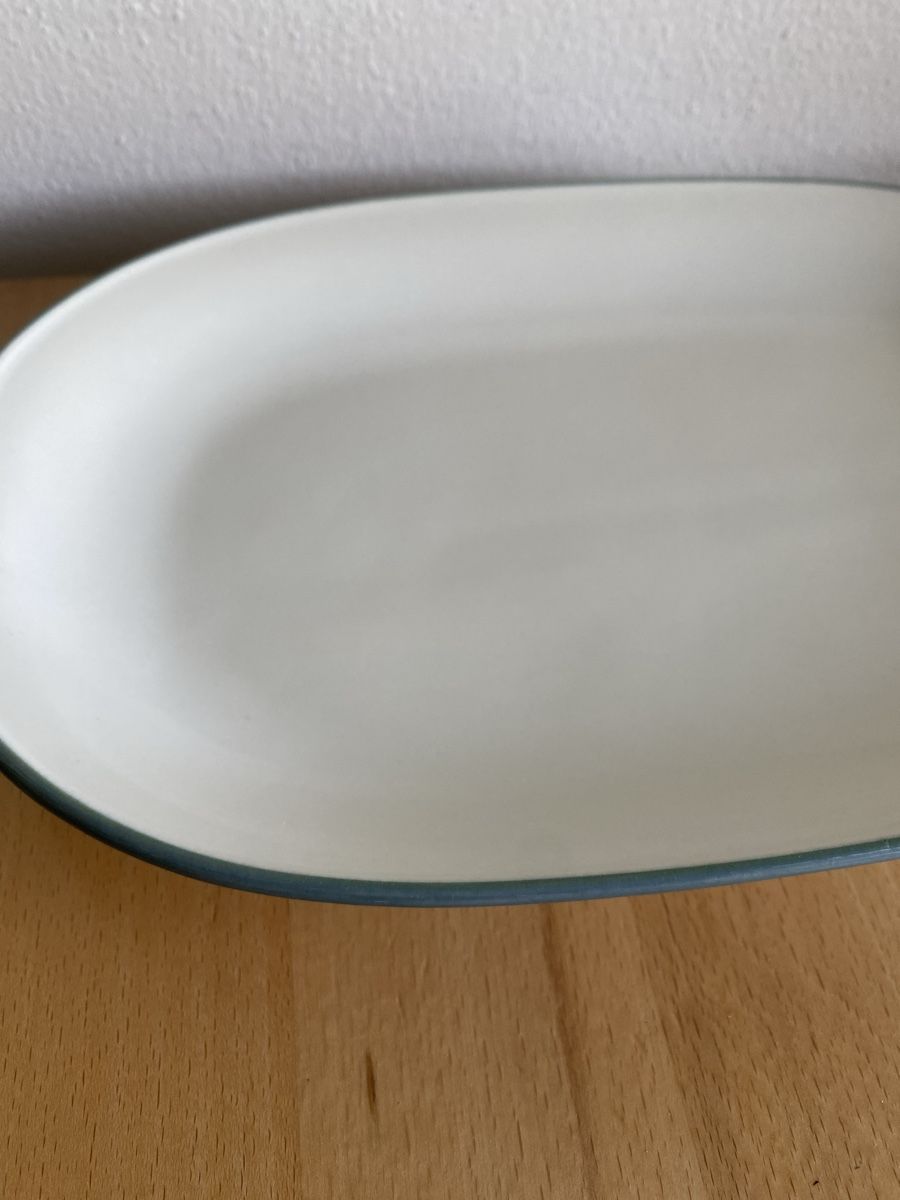 Rössler Servierplatten: Rössler Platte weiss mit blauem Rand Grösse 32 – Gebraucht aus Schwarzenburg von Michellu 8