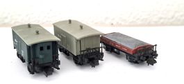 3 SBB Güterwagen vermutlich Swisstoys