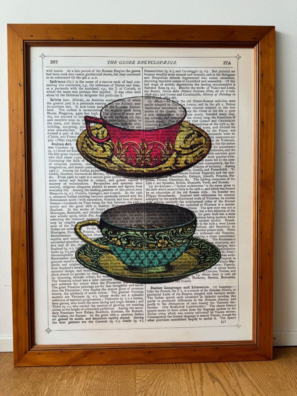 Poster & Bilder: Poster "Vintage cups" incl. Rahmen – Gebraucht aus Walchwil von Likrilo