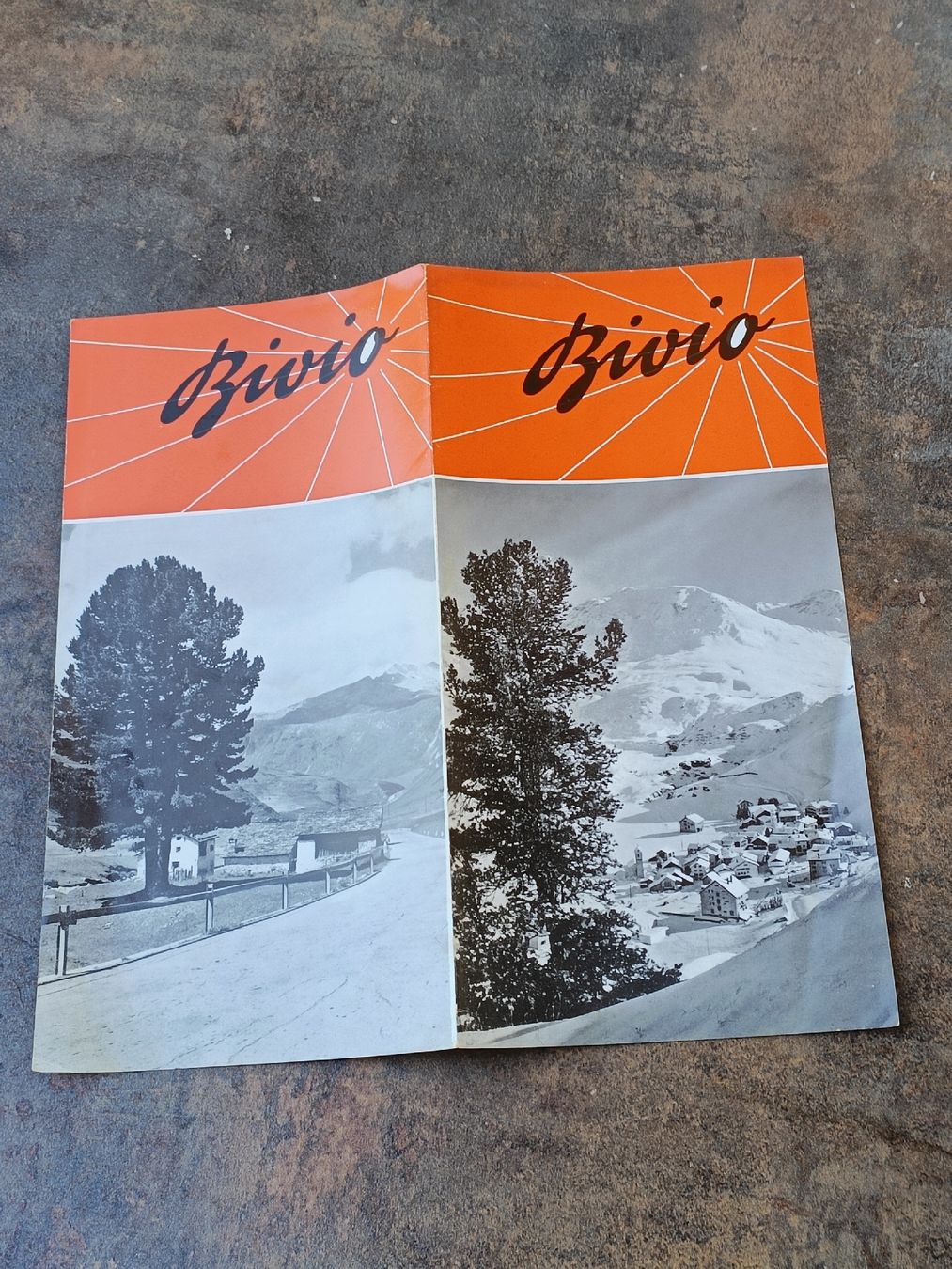 Dokumente: Alter Prospekt / Bivio - Ausgabe ca. 1950 – Gebraucht aus Brugg AG von Ente015 3