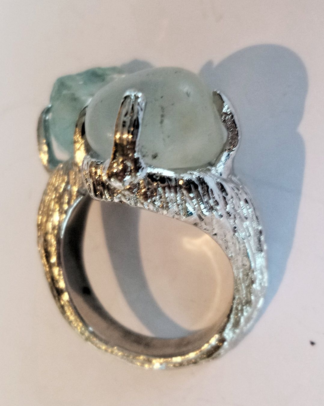 Ringe: Ungeschliffener Kristall und Calcit Ring – Neu (gemäss Beschreibung) aus Zürich von benedikt12 9