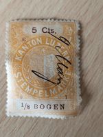 Stempelmarke Kanton Luzern  -  5 Cts.