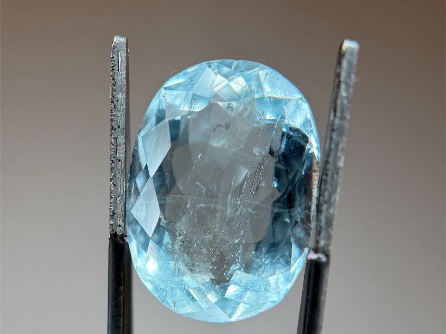 Edelsteine: Unbehand. 7.34 ct Aquamarin Edelstein – Neu (gemäss Beschreibung) aus Mauren von LieGems