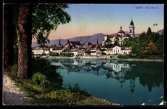 Ansichtskarten: Solothurn, Stadtansicht mit Flussufer un – Gebraucht aus Berlin von bartko-reher