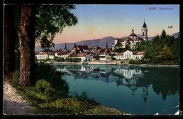 Solothurn, Stadtansicht mit Flussufer un