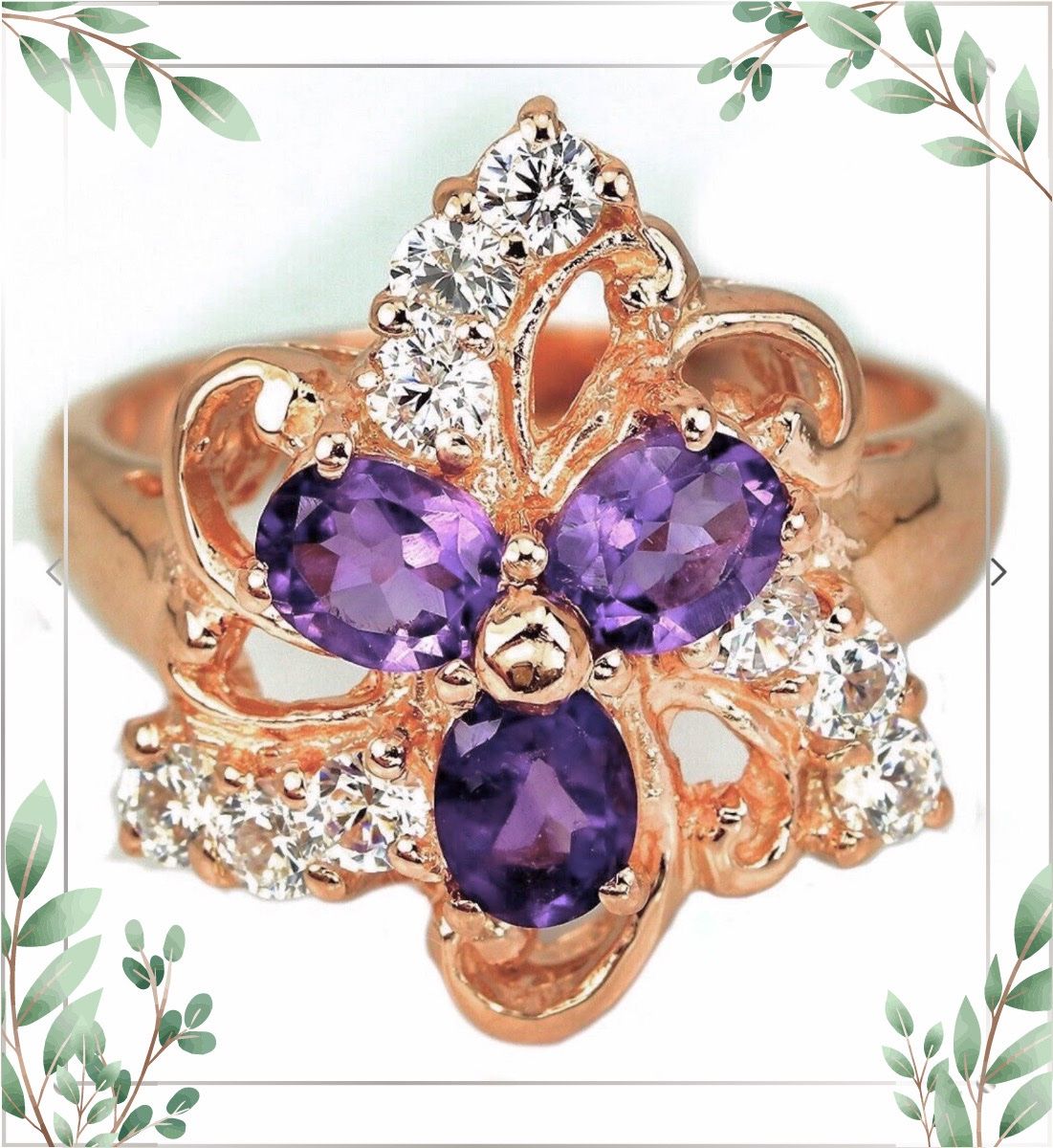 Anelli: Ring 925 SILBER Edelsteinring Silberring AMETHYST AMETHYSTE – Nuovo e nell'imballaggio originale da Berg TG venduto da magginello