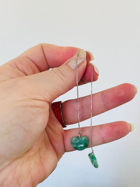 Ciondolo Giada Giadeite Ghiacciata Verde Naturale Certificato - Foto 9