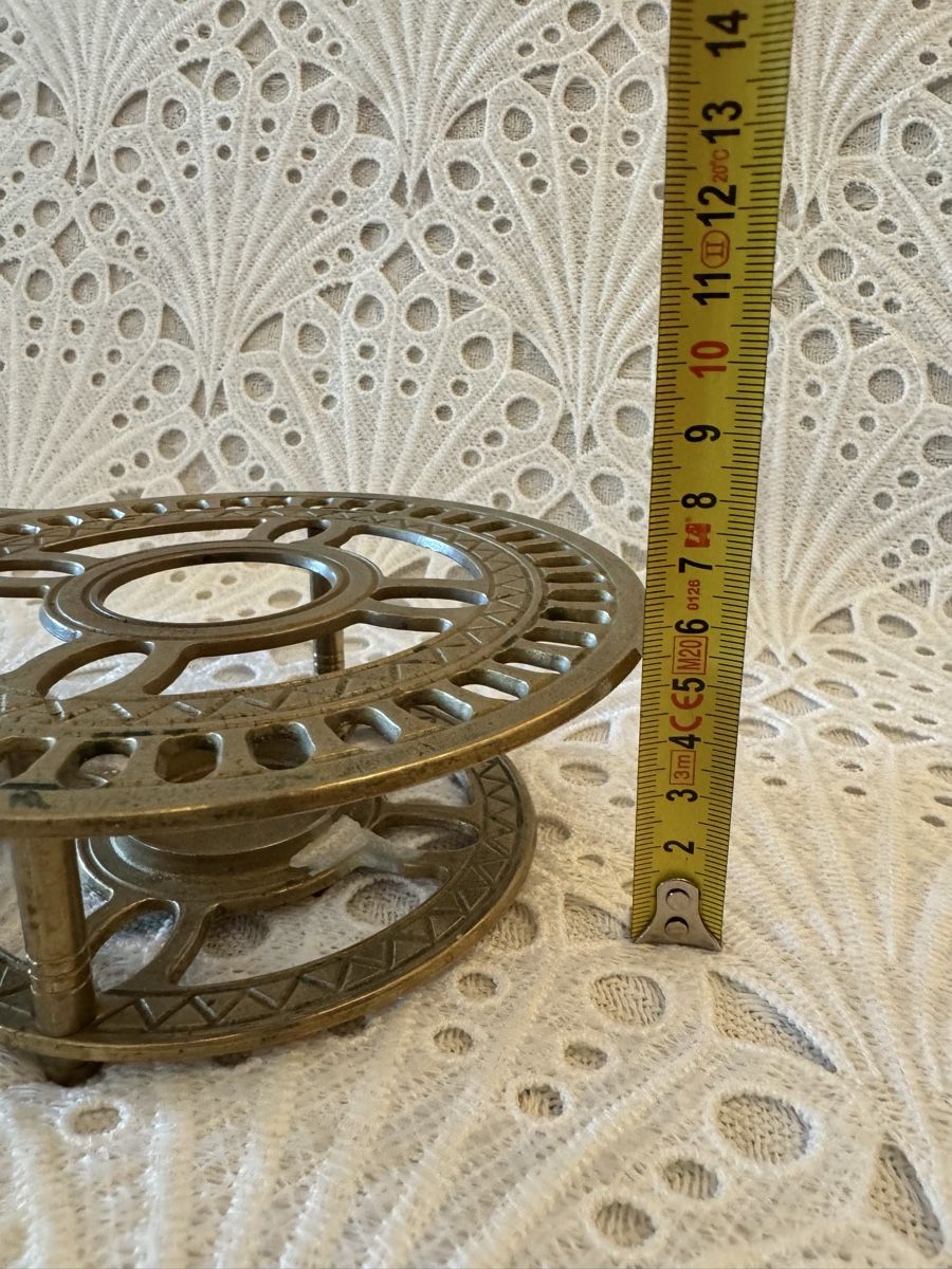 Sottobicchieri: Vintage Messing Doppelt Stövchen Topfuntersetzer 31cm – Usato da Frenkendorf venduto da Only1 5