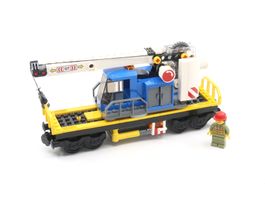 Lego Eisenbahn Zug Wagen mit Kran aus Set 60198 Kranwagen