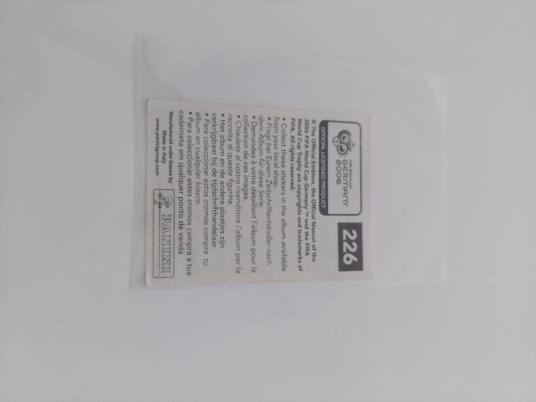 Panini Carte collezionabili: Holland Mannschaft WM 2006 – Usato da Köniz venduto da Toyscollect 1