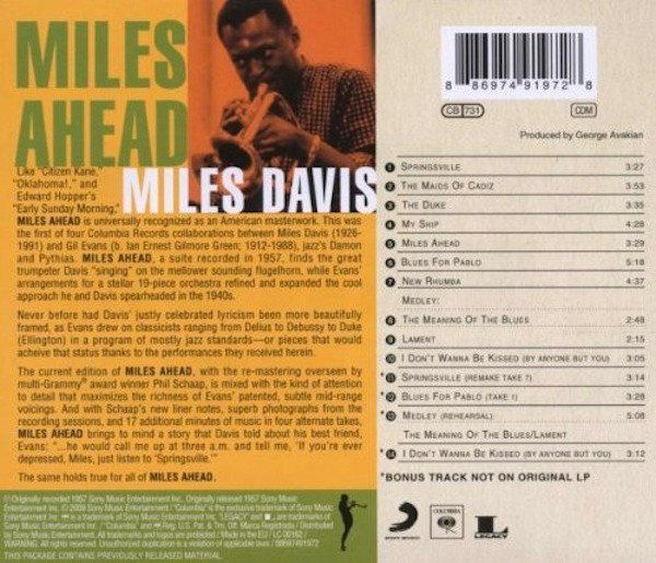 CD: Davis Miles: Miles ahead +19 CD – Nuovo e nell'imballaggio originale da Steinhausen venduto da Vilivinili 1
