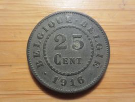 Münze Belgien 1916