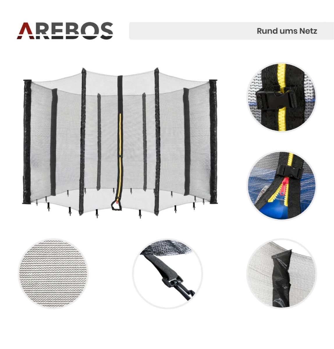 Trampolini: 366 cm Randabdeckung + Netz für Trampolin – Nuovo e nell'imballaggio originale da Amriswil venduto da JaJa-Express 3
