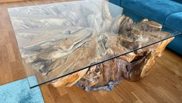 Tisch für Wohnzimmer aus Teakholz, Unikat