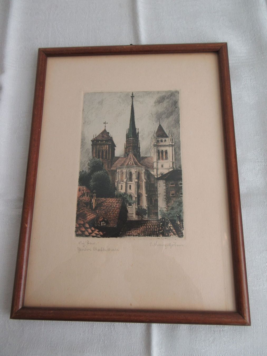 Foto & Immagini: Original Radierung St. Pierre Kathedrale Genf – Usato da Binningen venduto da tempipassati