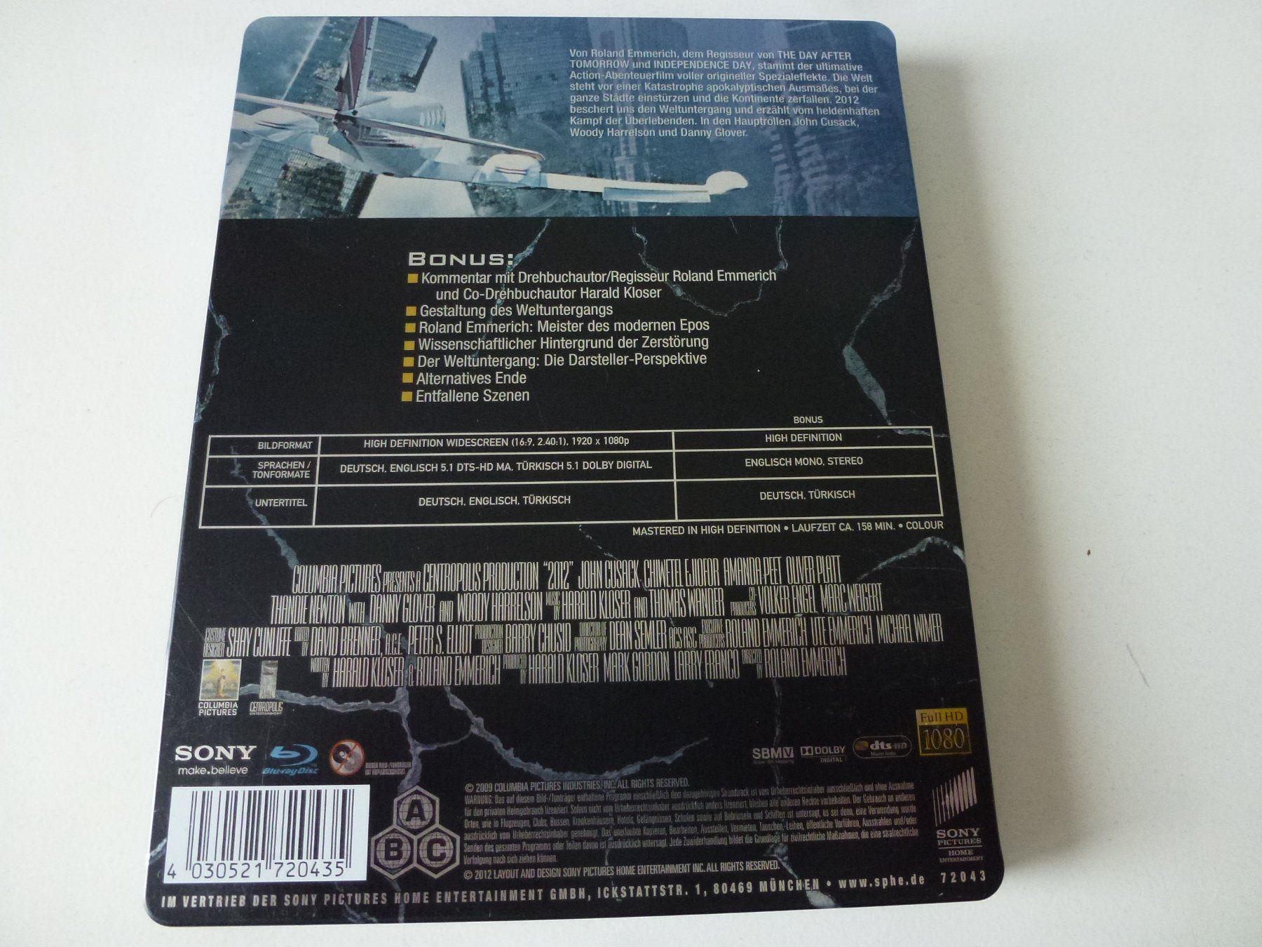 Tutti i DVDs: 2012 (Steelbook Blu-Ray) – Nuovo (secondo la descrizione) da Bern venduto da Frebo 1
