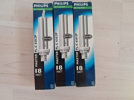 3 X STECKSOCKEL LAMPE 18 WATT 2 PIN