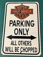 Harley Davidson Parking only Schild 