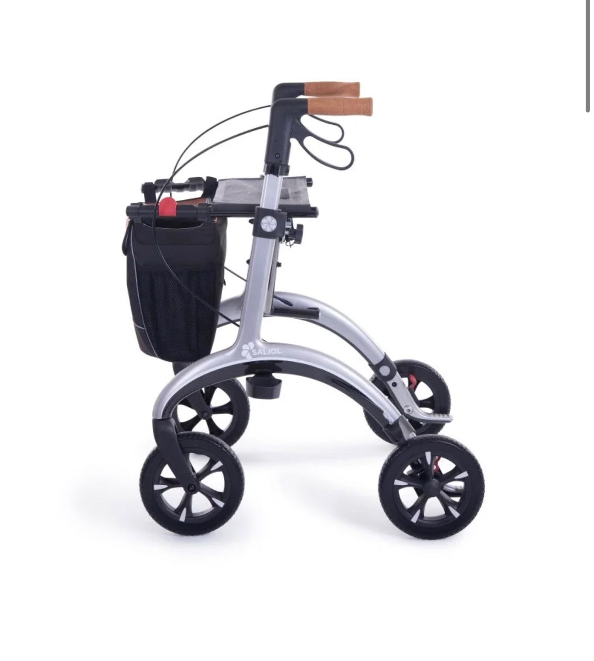 Gehhilfen: + SALJOL Carbon Rollator CR silber – Neu und originalverpackt aus Amriswil von JaJa-Express 7