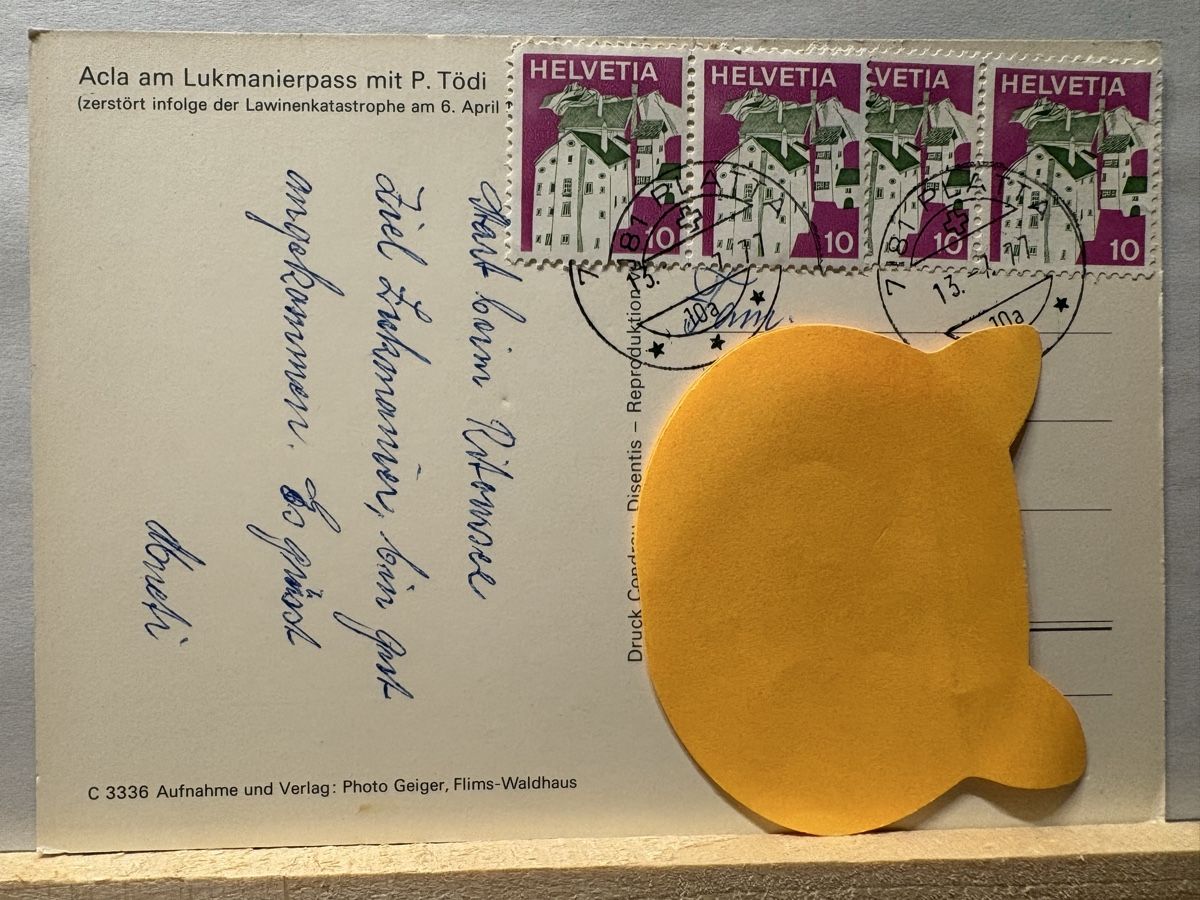Cartes postales: AK von Acla am Lukmanierpass – D'occasion à Rümlang par Kartenpost1 1