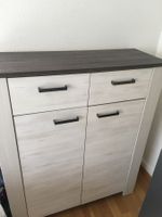 Schöne weiss graue Kommode Regal Möbel Schrank 115 x 98 x 36