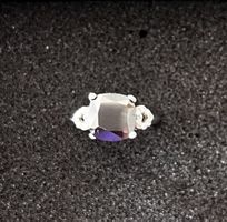 Damen Silber-Set mit dunklem Stein 💍