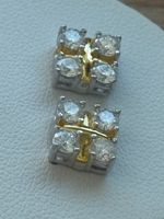 Luxus Elegante Zirkonia Ohrstecker Ohrschmuck  Farbe:Silber