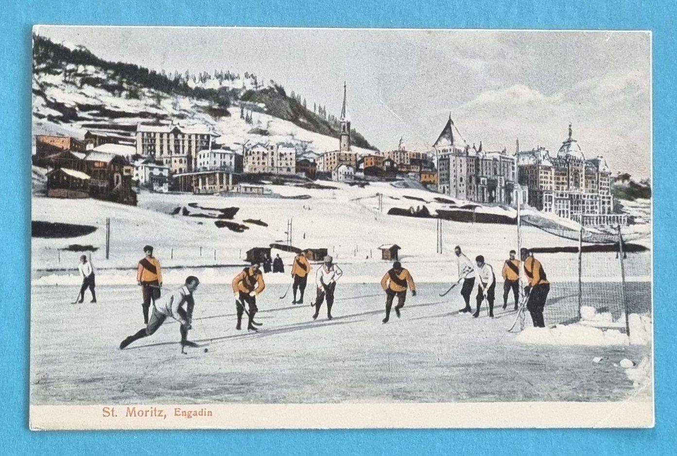 Ansichtskarten: St. Moritz - Engadin - Eishockey  - 1906 – Gebraucht aus Rothrist von RROENK