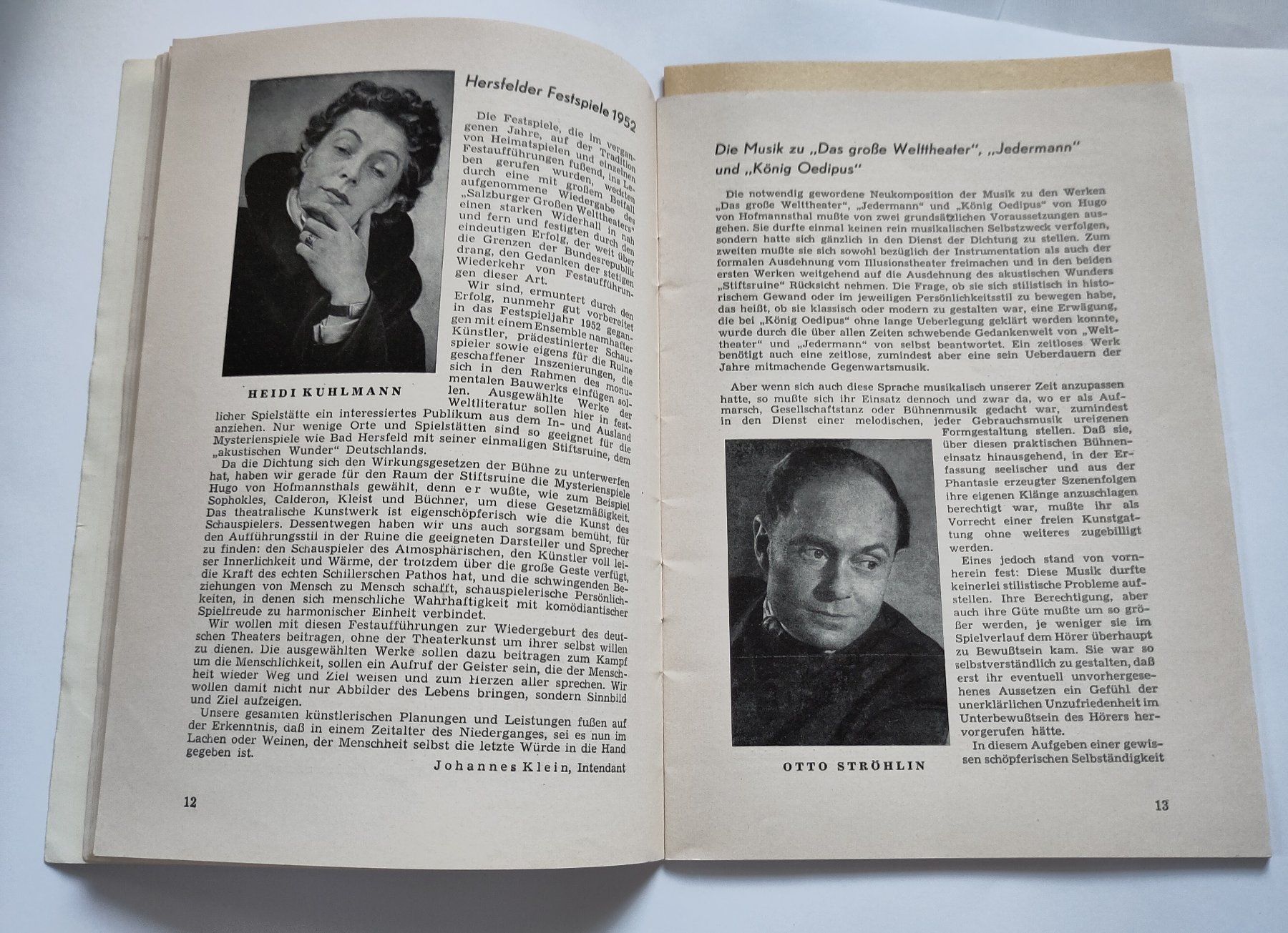 Riviste & Magazine: Festspiele Bad Hersfeld 1952 Programmheft – Usato da Schaffhausen venduto da RolfMeister 4