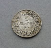 Belgien ++ 5.- Francs 1849