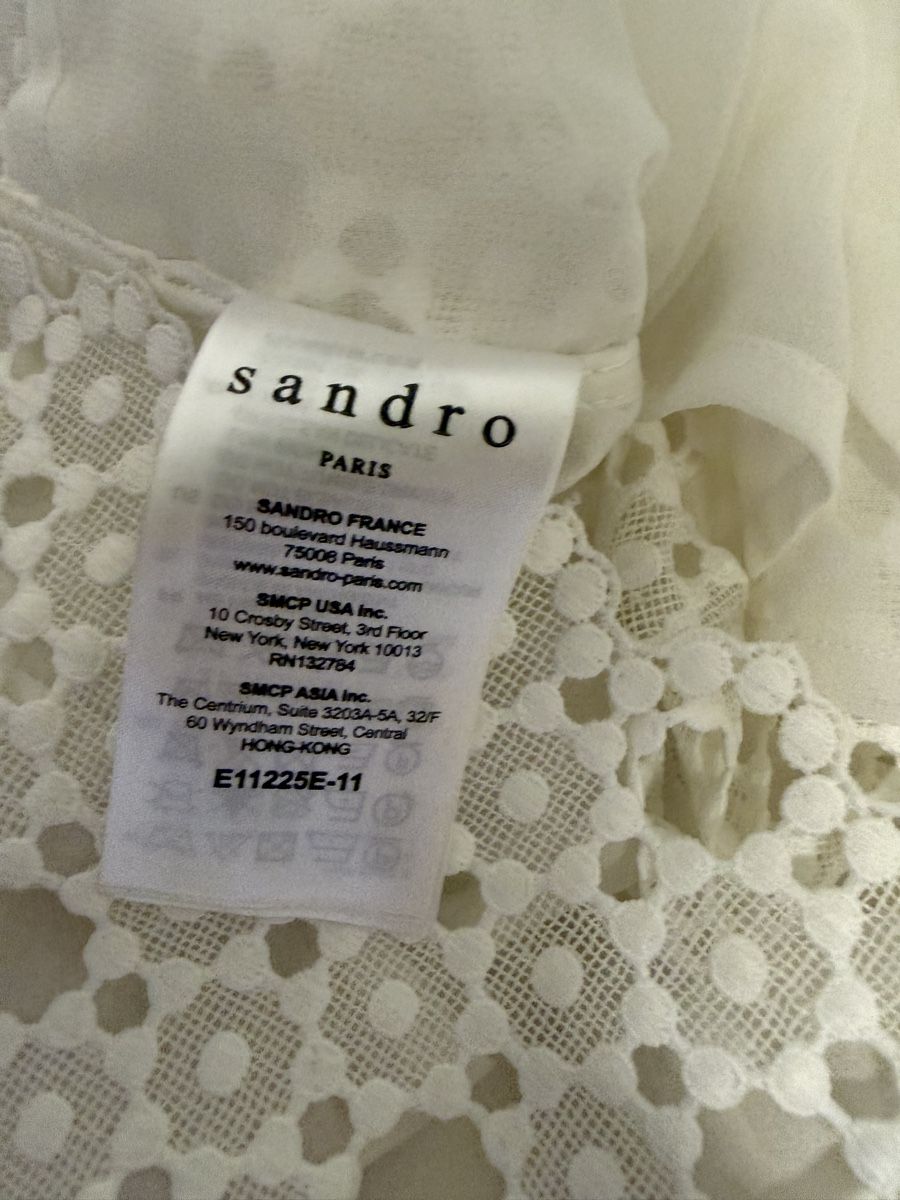 Sandro Camicette: Sandro Bluse weiss Spitze Grösse 2 – Nuovo (secondo la descrizione) da Zug venduto da 5anna 5