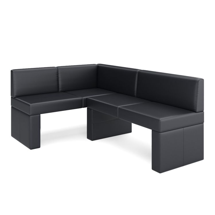 Eckbank Leder Schwarz