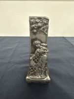 Jugendstil-Zinn-Vase mit Tennis-Motiv um ca. 1905