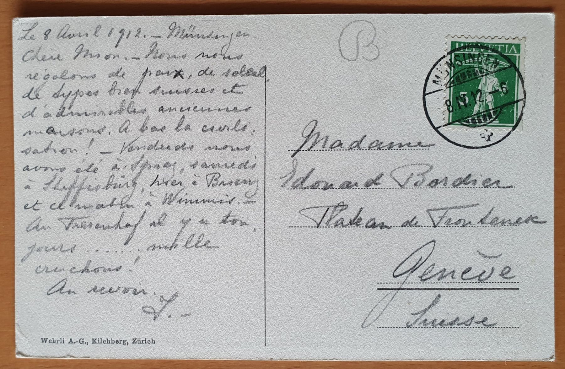 Cartoline postali: Münsingen,älteste Wirtshaus der Schweiz – Usato da Kreuzlingen venduto da Rschweiz1 1
