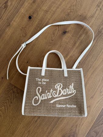Strohtasche Saint Barth mit Tragegurt neu