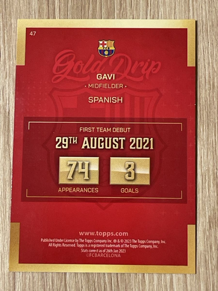 Topps Carte collezionabili: Gavi Gold Drip – Nuovo (secondo la descrizione) da Wohlen AG venduto da VittorioXY 1
