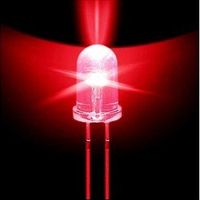 100Stk. 5mm LED transparent rot