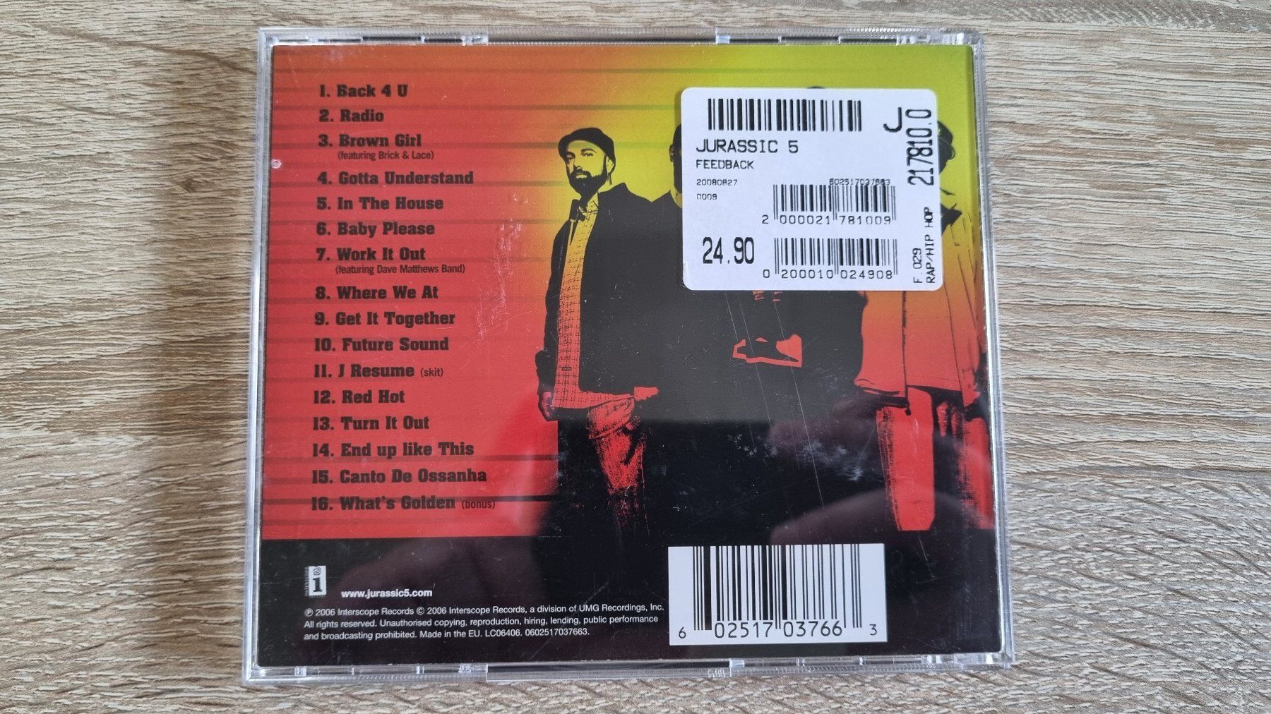 CD: Jurassic 5 - Feedback – Usato da Hagenbuch ZH venduto da lecterr55 2