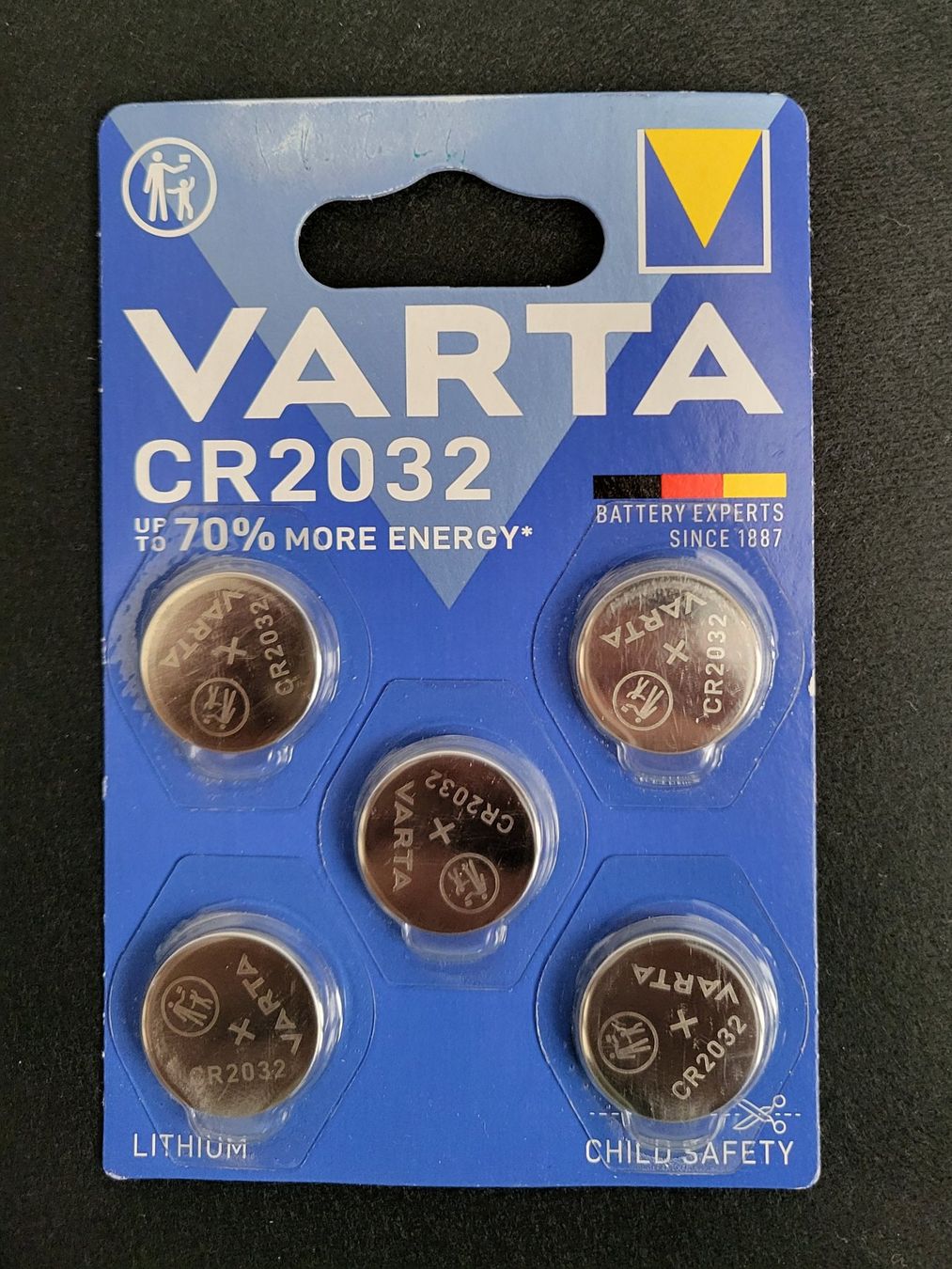 Varta Caricatori & Batterie: Pila a bottone Varta CR2032, 5 pezzi – Nuovo (secondo la descrizione) da Castione venduto da Argi_R