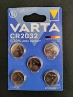 Pila a bottone Varta CR2032, 5 pezzi