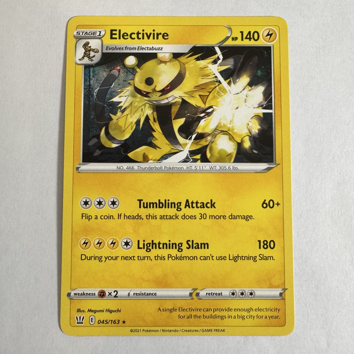Pokémon Sammelbilder & Trading cards: Pokémon Electivire - 45 / 163 - ENG – Neu (gemäss Beschreibung) aus Staad SG von miaCards