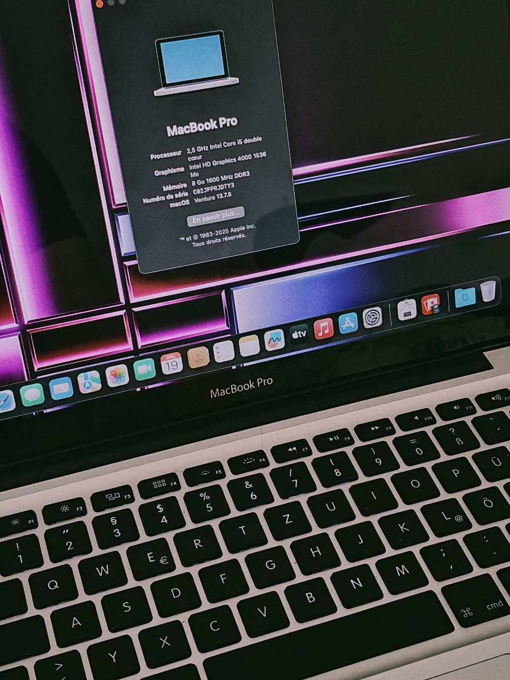 Apple Portables: Macbook Pro 2012 i5 ssd batterie comme neuf – D'occasion à La Chaux-de-Fonds par Honit.ch 1