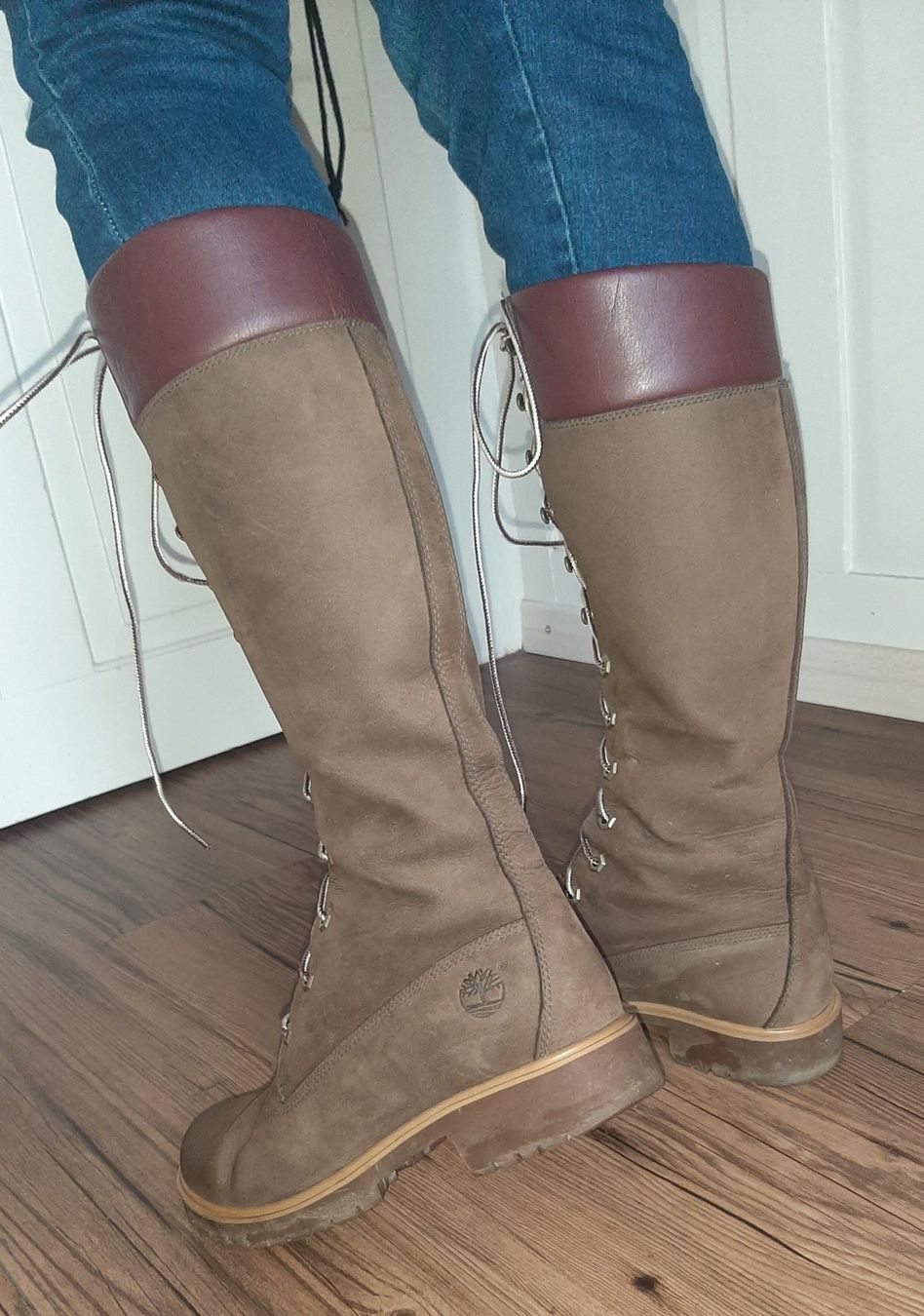Timberland Scarpe da donna: Stiefel Timberland. Genuine Leather. Grösse 38.5 – Usato da Hondrich venduto da majululu71 1