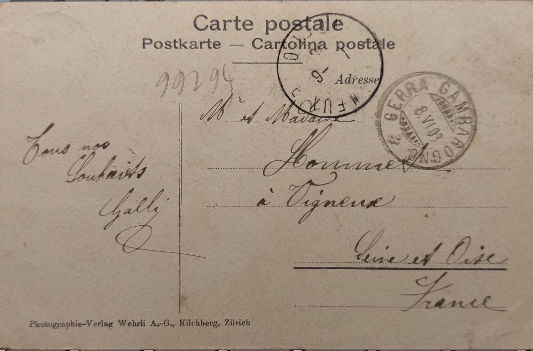 Cartoline postali: VAL MAGGIA - Ponte Brolla - 1903 – Usato da Delémont venduto da Domdom1 1